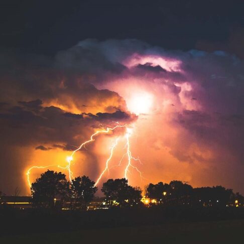 AGU Stock Clouds Lightning Strikes