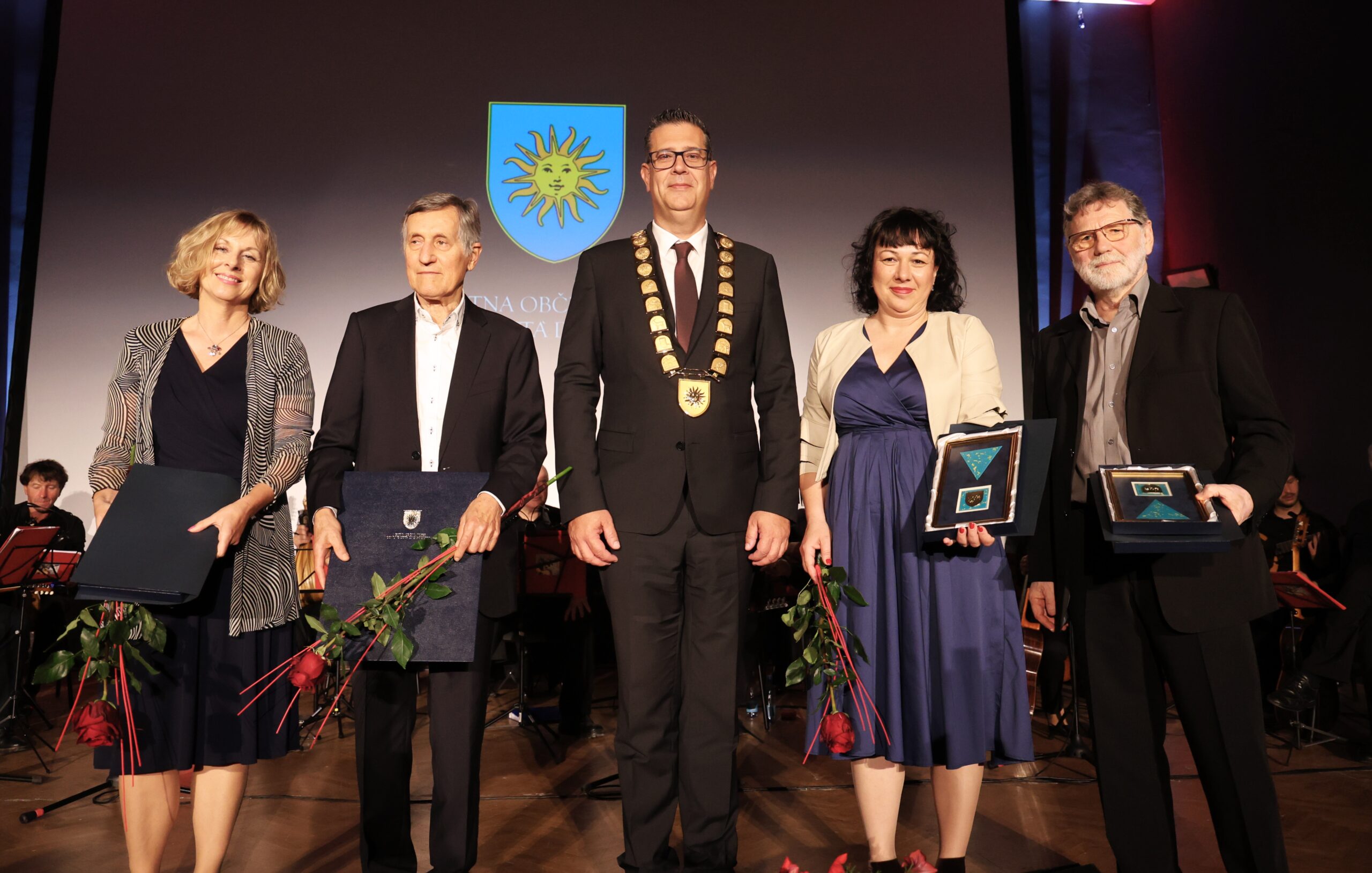 Župan občine Koper in nagrajenci