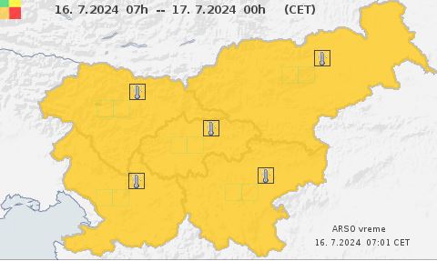 pazite se sonca temperature, vremenska napoved arso vročinski val