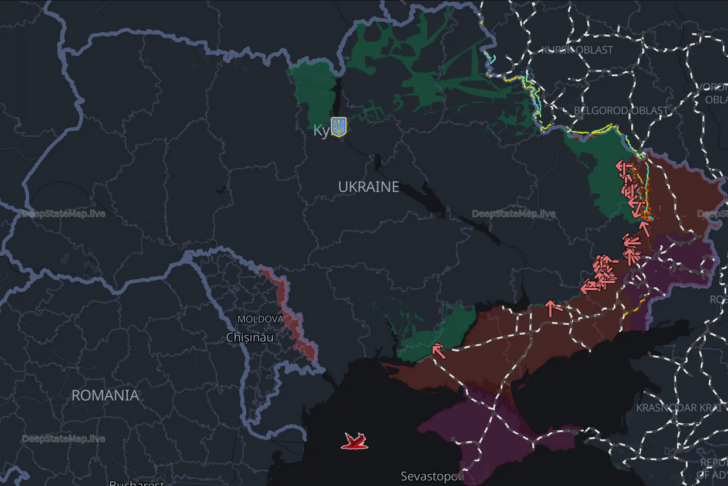 Ukrajina mir map vojna 19.12.2024