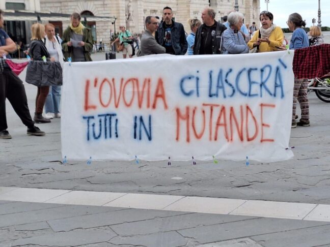 žičnica v trstu protest