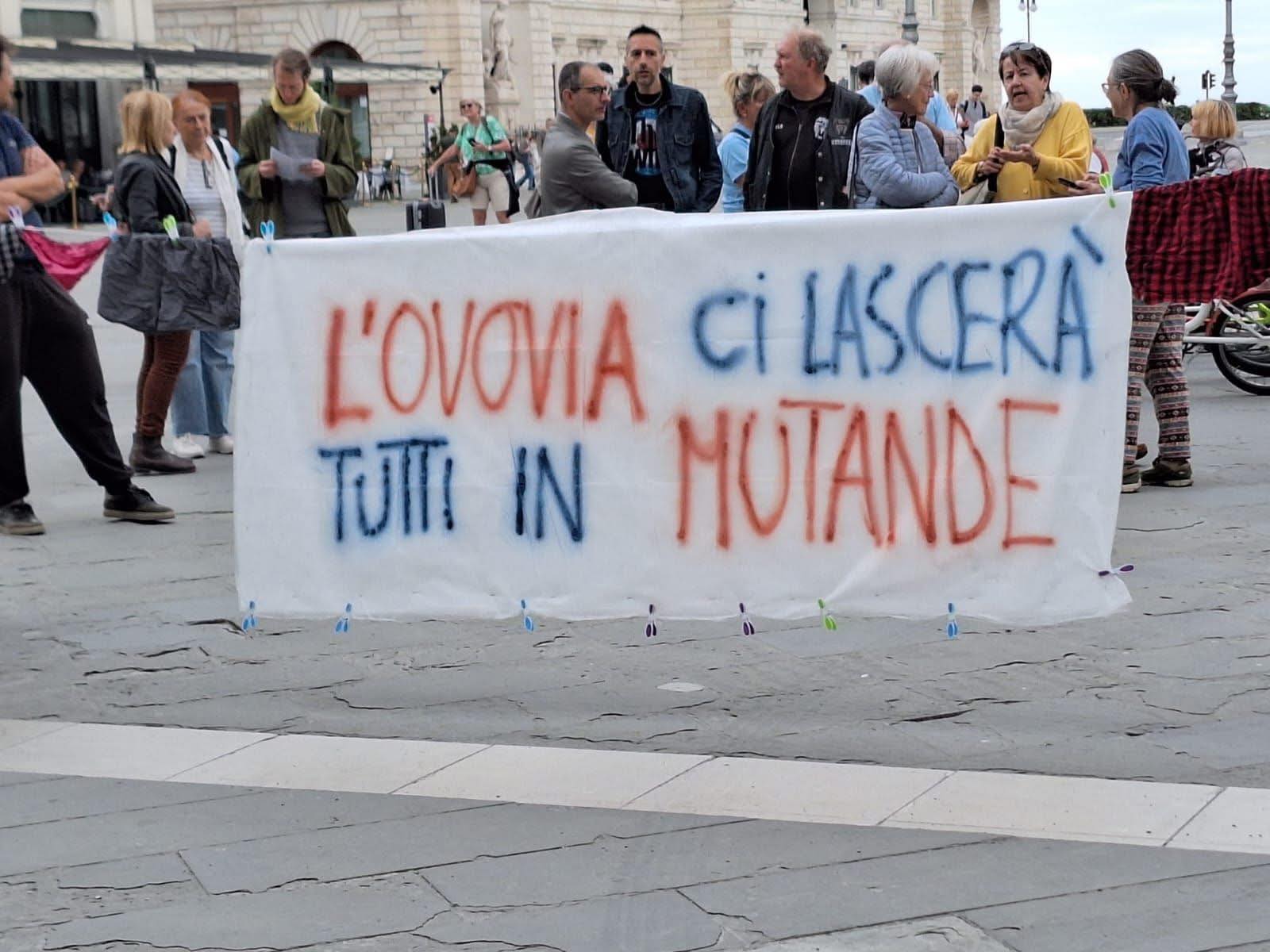 žičnica v trstu protest