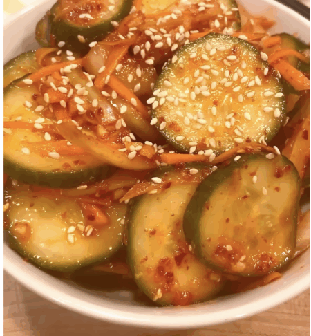 solata iz kumara in kimchi