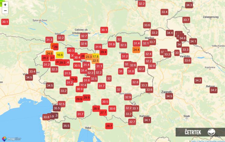 Še ni konec: Še naprej vroče, ohladitev šele v nedeljo 2 vročina