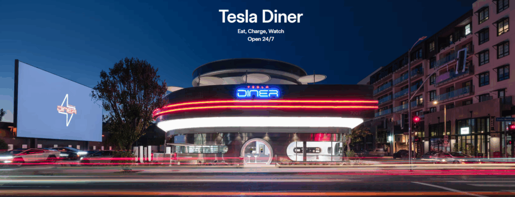 Bo Muskov Tesla Diner zamenjal McDonald's? 5 Zajem zaslona - Tesla.com