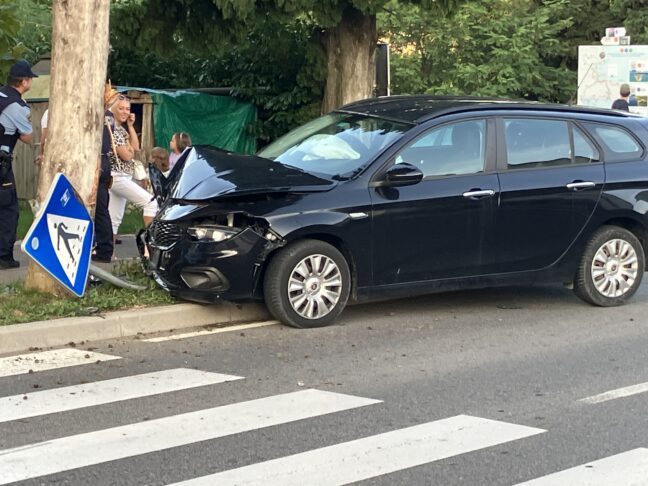 Pirančanka podrla dva prometna znaka in se zaletela v drevo (foto) 3 zaletela se je v drevo