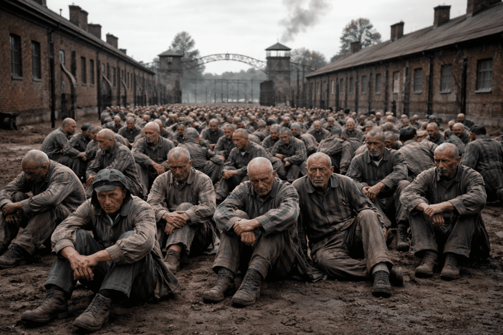 Auschwitz Zaporniki Nemci Judi