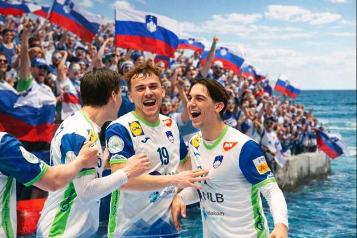 Staš SLatinek Jovičič, Domen in ANdraž Makuc, RZS, Tekma šport rokomet slovenija