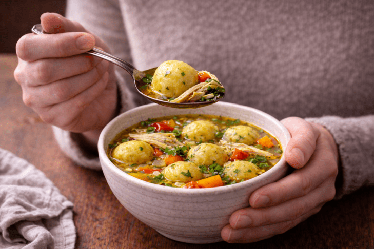 Comforting bowl of homemade soup