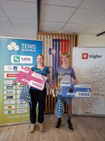 Jernej Marinšek državni prvak Slovenije v tenisu do 14 let 3 jernej marinšek