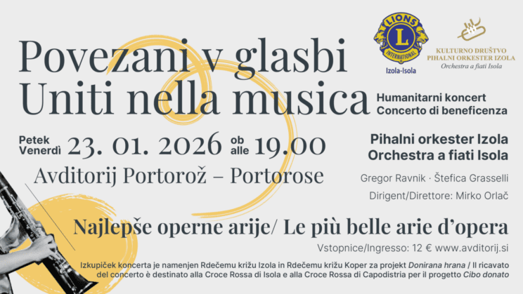 Povezani v glasbi: Humanitarni koncert Lions kluba Izola-Isola za pomoč lokalni skupnosti 2 Lions klub