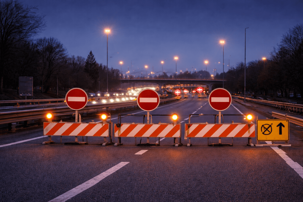 zapora obvoz ljubljanska obvoznica