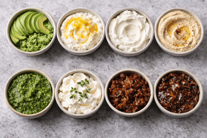 Kaj nanesti na toast: 8 osnov za slane in sladke gourmet kombinacije 2 NAMAZI ai