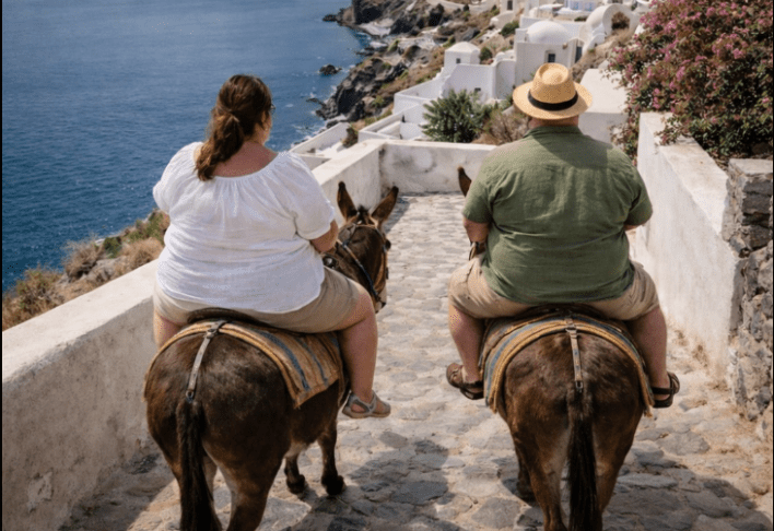 santorini jahanje oslov