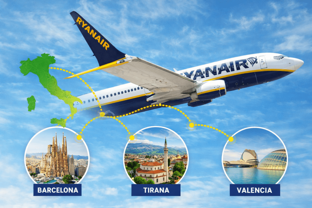 Ryanair letalo povezava italija let