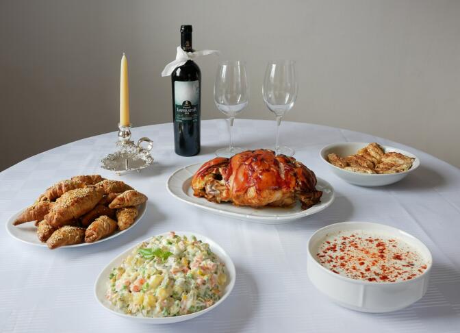 Christmas table Serbian cuisine