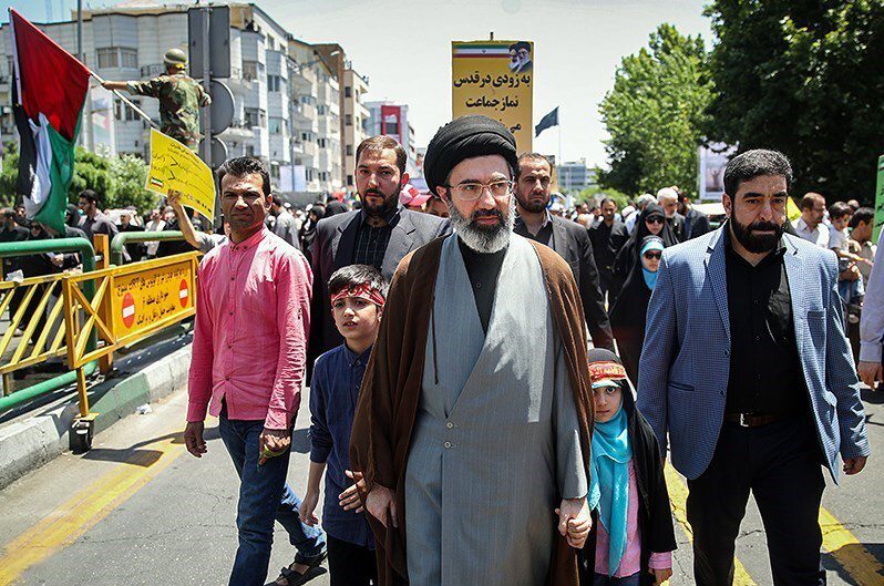 Mojtaba Khamenei and his children in Quds Day 1397