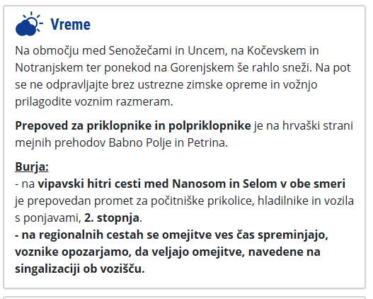 Sneženje do nižin in sunki burje do 100 km/h otežujejo promet (video) 2 sneg promet