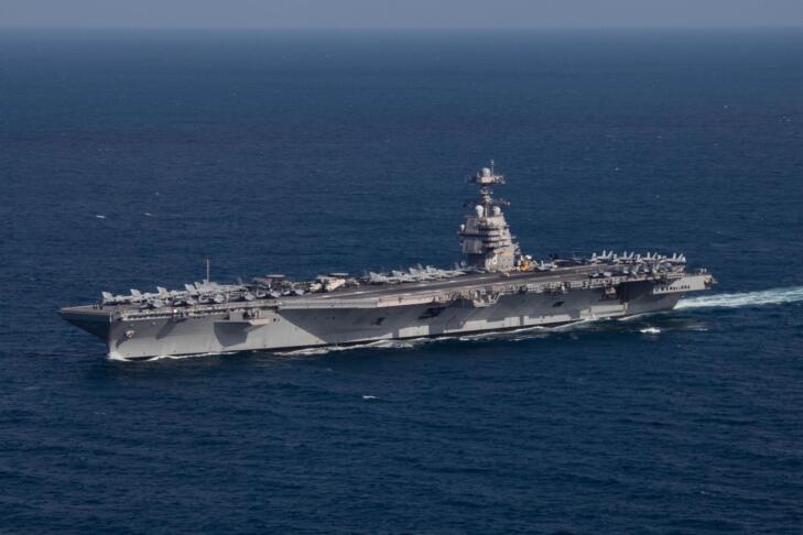 USS Gerald R. Ford CVN 78 underway in the Atlantic Ocean on 9 October 2022 221009 N TL968 1248