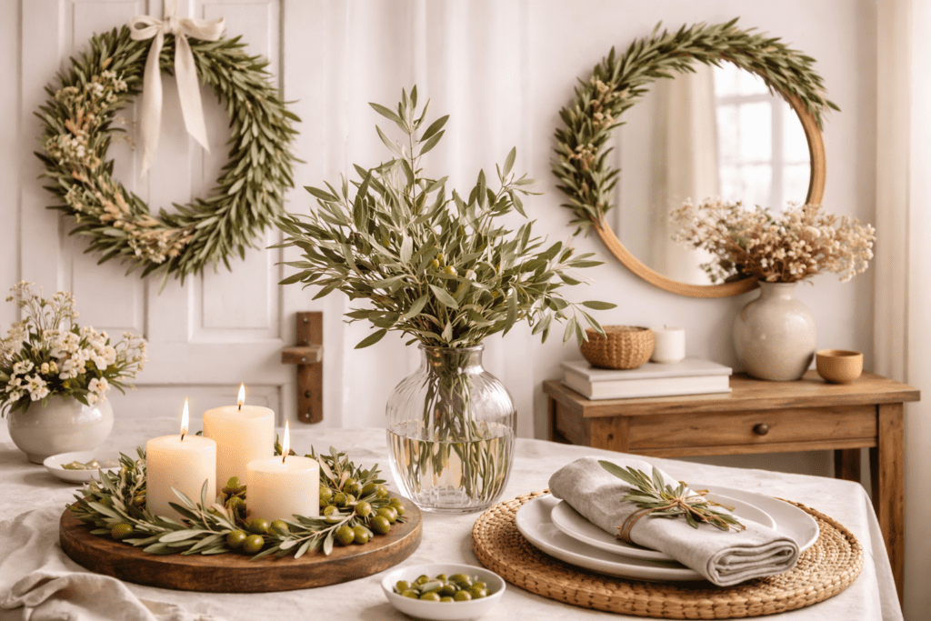 DEKORACIJA OLIVE OLJCNA VEJICA DEKORACIJA DOM HISA