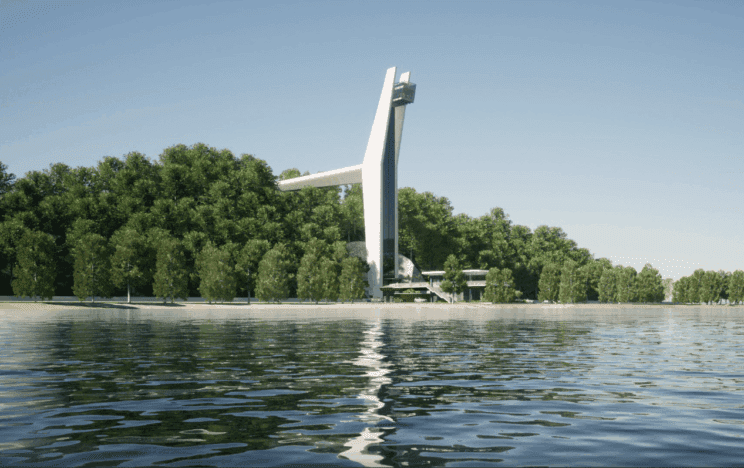 stolp z dvigalom na markovec