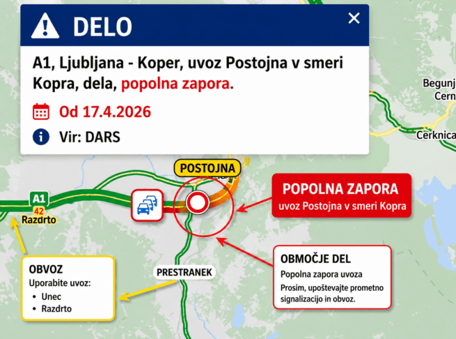 cestne zapore promet slovenija dars delo na cesti 