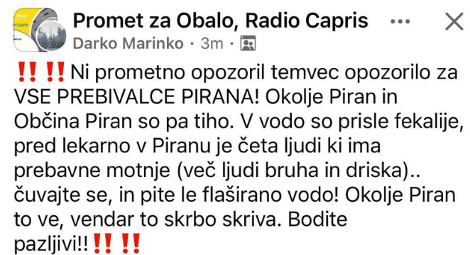 Kakovost vode Piran