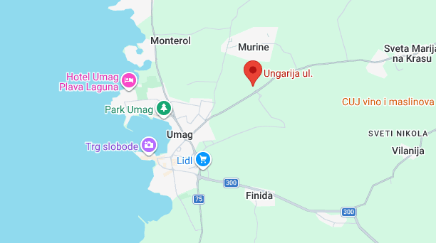 V Umagu raste 8-milijonska visokotehnološka tovarna: slovenski investitor in nova delovna mesta 2 Posnetek zaslona Umag Ungarija Google maps