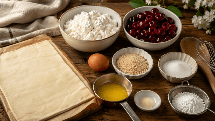češnjev štrudelj priprava sestavine jajce recept sladica pecivo