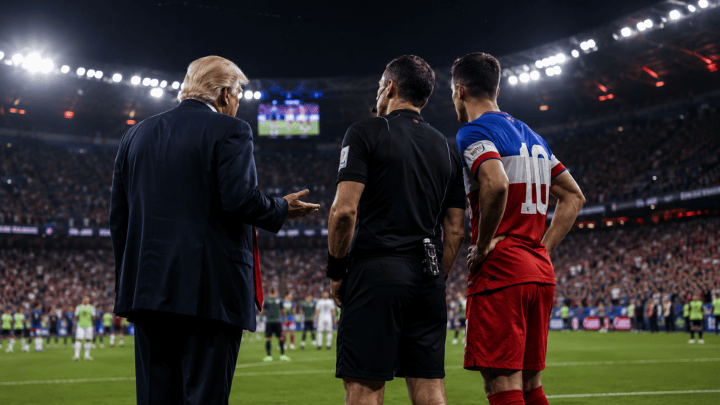 nogomet čeferin, trump, svetovno prvenstvo