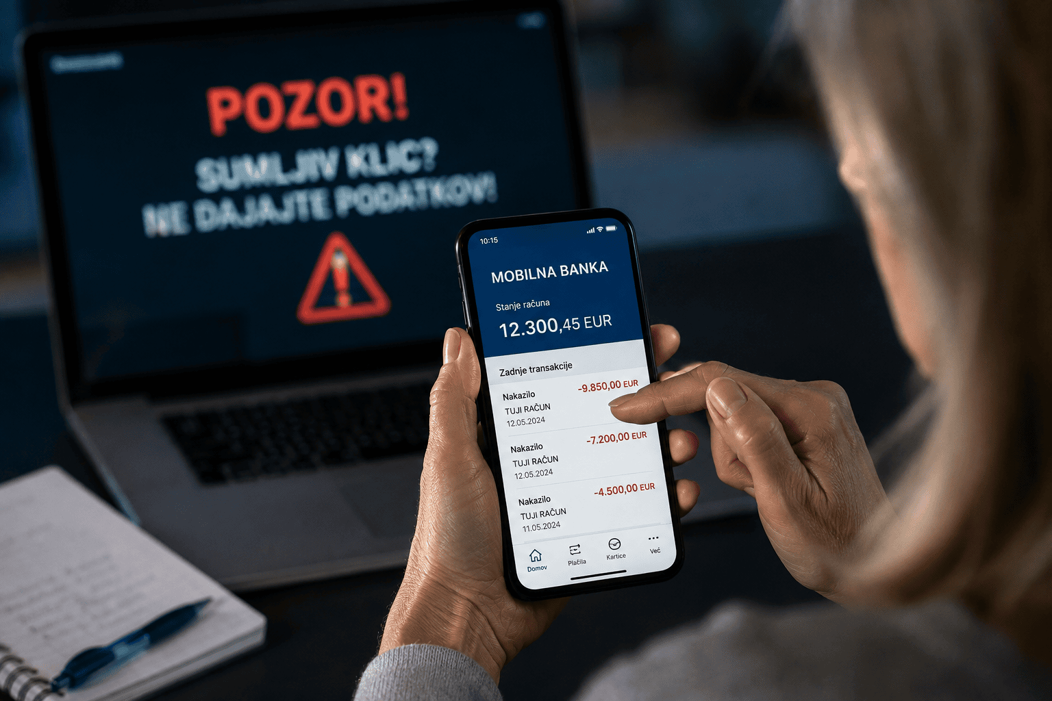 z računa odtujili denar