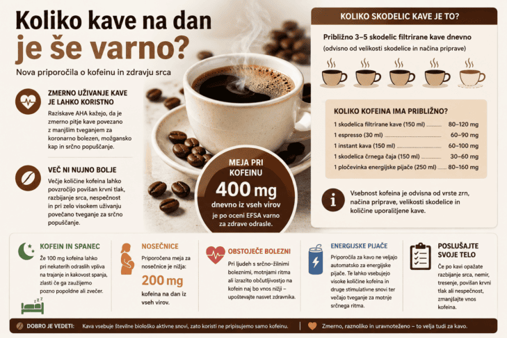 Koliko kave na dan je še varno? Nova priporočila razkrivajo mejo pri kofeinu 2 kofein