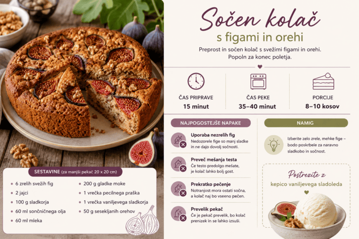 Sočna sladica s figami in orehi: preprost recept za konec poletja 2 sladica figa oreh