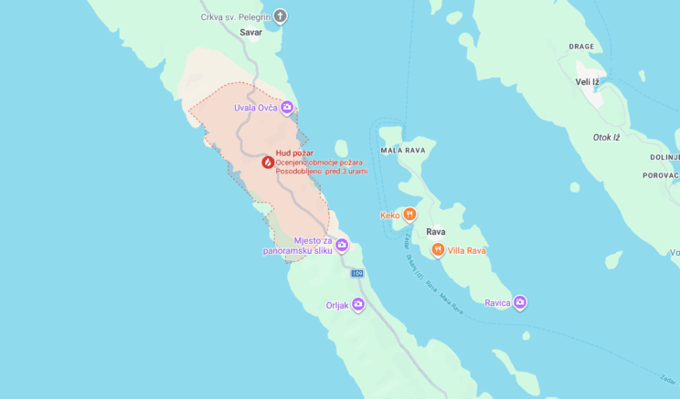 google maps dugi otok dugem otoku