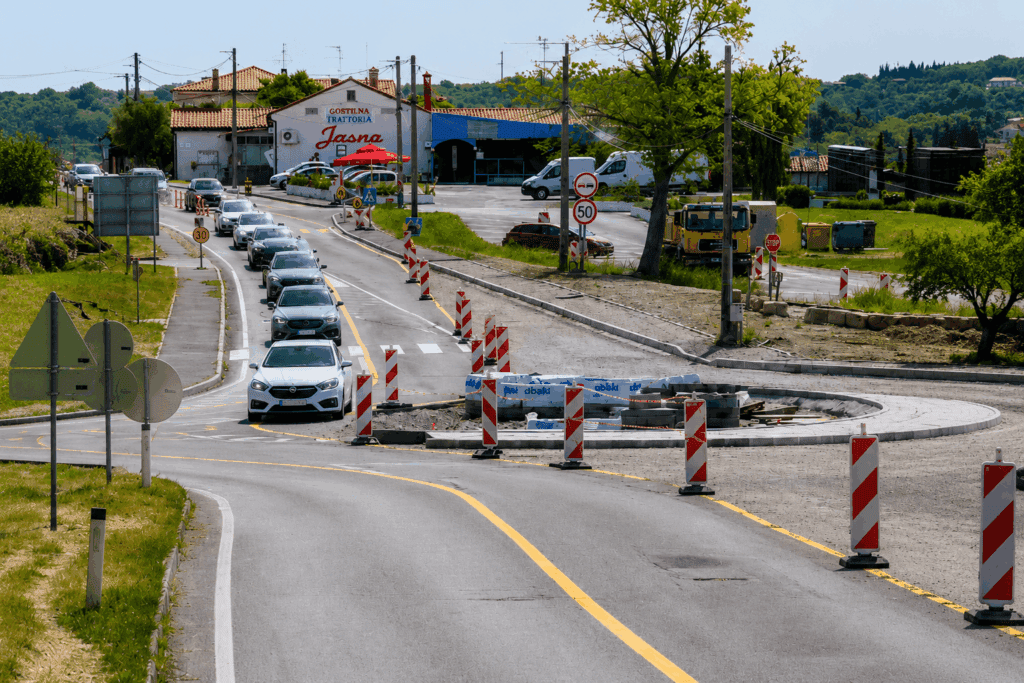 krožišče belveder, dela, direkcija za ceste