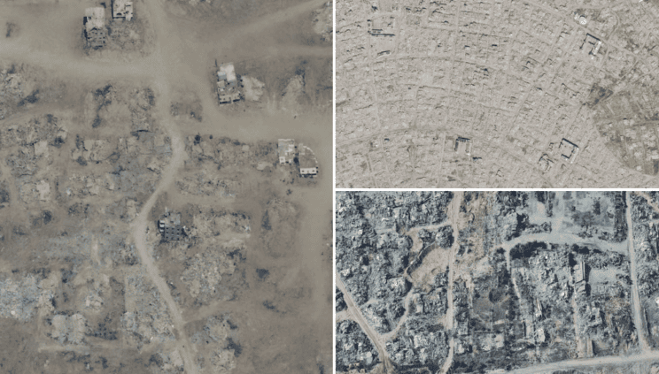 satelit google maps gaza razdejanje iz