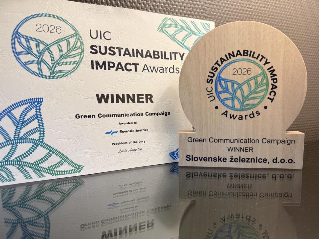 UIC Sustainability Impact Awards vir Slovenske zeleznice