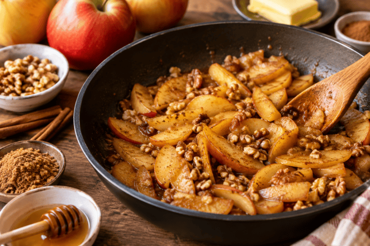 gratinirane palačinke jabolka cimet med