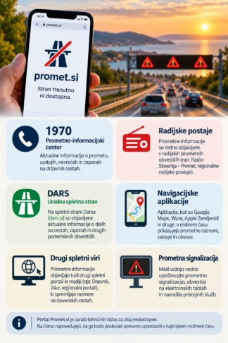 dars, promet, portal nedostopen