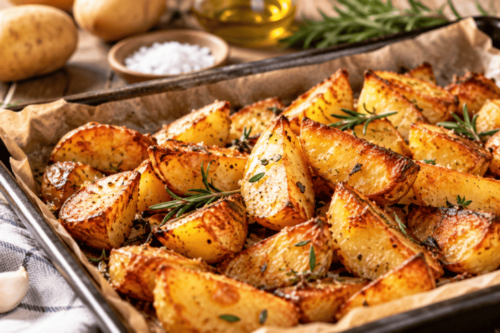 Golden Herb Roasted Potato Wedges