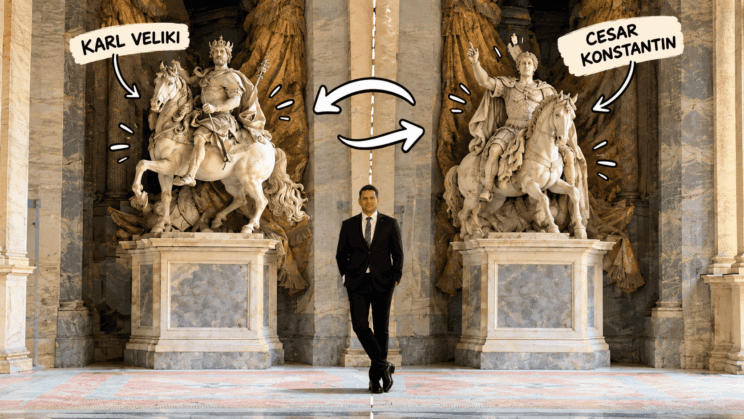Statue Swap in the Grand Marble Hall